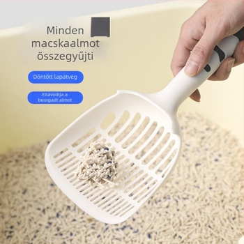 Nagy macskaalomlapát hosszú nyéllel a macska toalett tisztításához