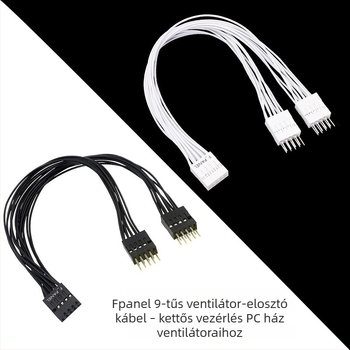 9–pin jumper kábel asztali számítógéphez, 1–2 elosztás előlapi panelhez és házhoz – kettős vezérlés