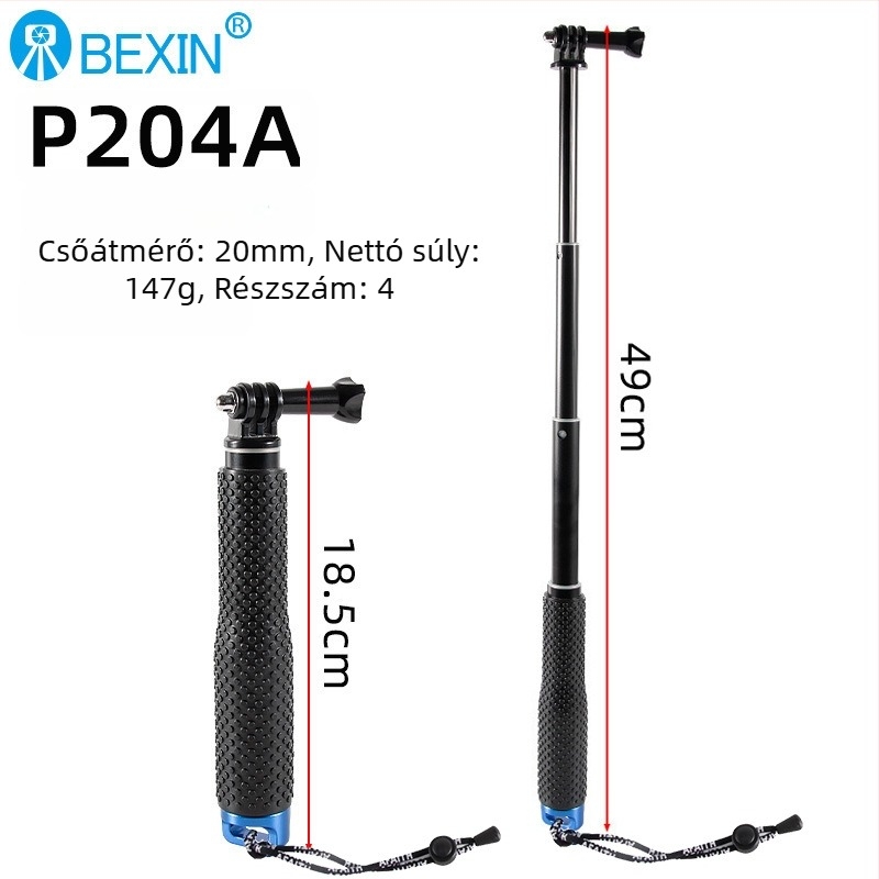 Selfie bot, alumínium ötvözet, 4 részű, teher 2–5 kg, Motion Camera-hoz