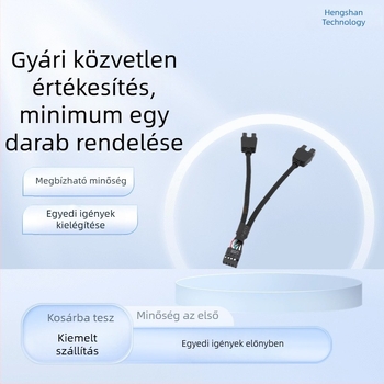 Alaplaphoz USB 9-pin fej átalakító: 9-pinről két 9-pin USB csatlakozó HUB