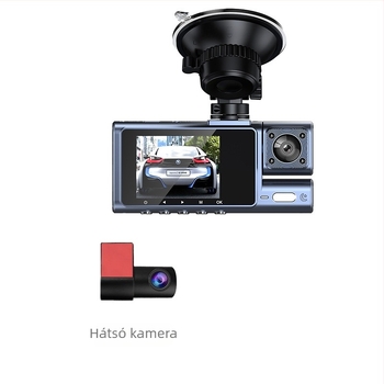 4K autós DVR WiFi, 170° látómező, 24 órás tárolás, háromcsatornás felvétel