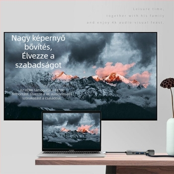 Öt egyben Type-C dokkoló – USB-C interfész, 5 Gbps, tápellátás nélkül