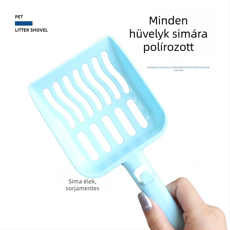 Nagy méretű vastag műanyag macskaalom-lapát a macskaalom tisztításához