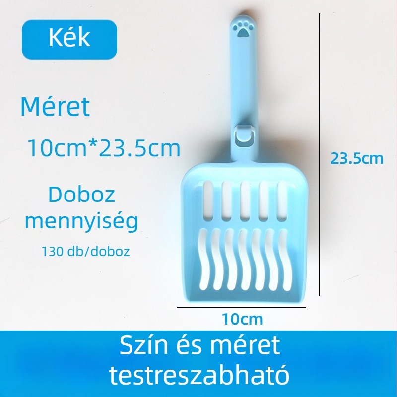 Nagy méretű vastag műanyag macskaalom-lapát a macskaalom tisztításához