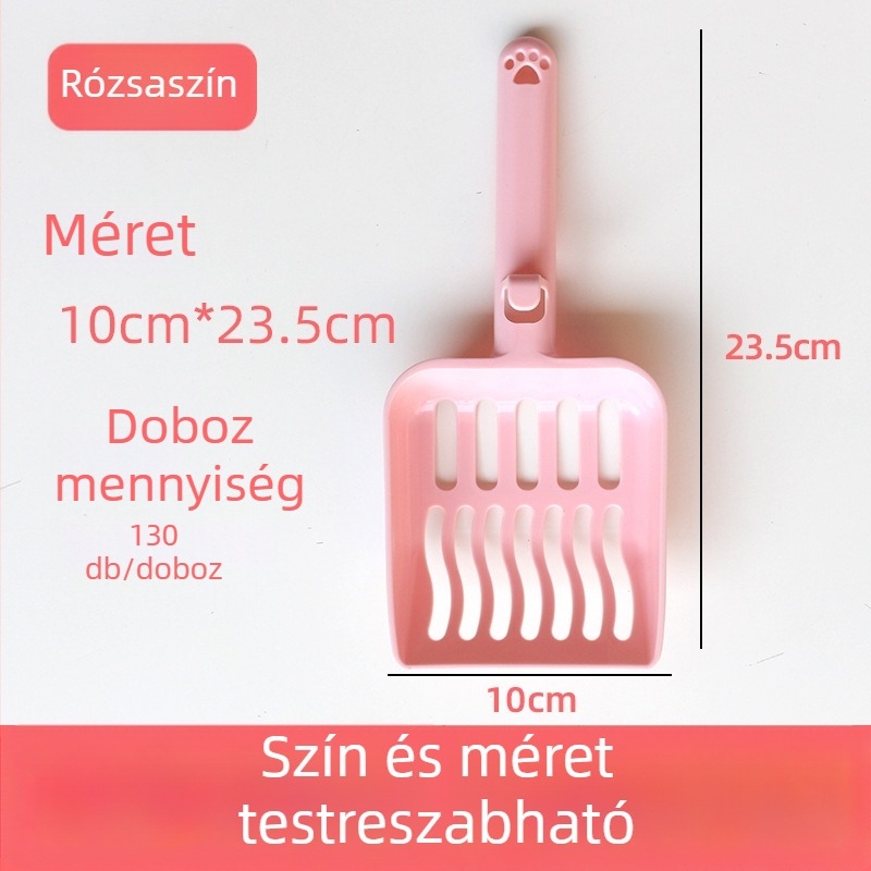 Nagy méretű vastag műanyag macskaalom-lapát a macskaalom tisztításához