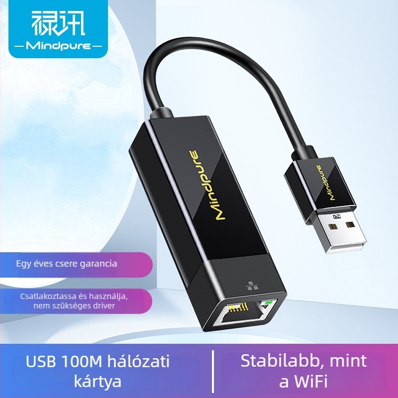 USB 3.0-hoz RJ45 Gigabites Ethernet adapter alumínium ötvözet ház, USB 2.0/3.0 kompatibilitás, 10/100/1000 Mbps