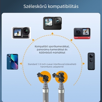 Telesin karbon szálas selfie bot GP-MNP-002 univerzális akciókamera-hoz (Csomag: 1× selfie bot)