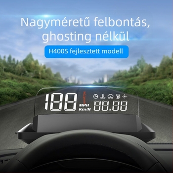 Autó Head-Up kijelző (HUD) OBD-vel, univerzális, többfunkciós, sebesség, üzemanyag-fogyasztás és idő kijelzése