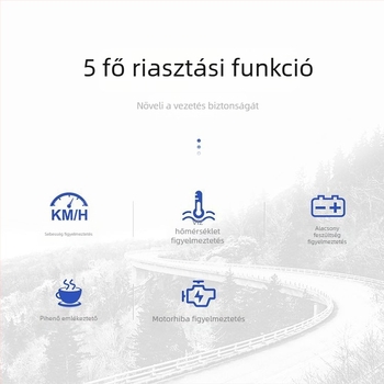 Autó Head-Up kijelző (HUD) OBD-vel, univerzális, többfunkciós, sebesség, üzemanyag-fogyasztás és idő kijelzése