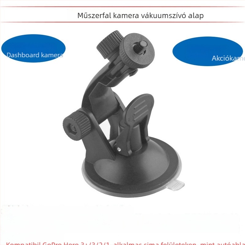 Journalists autós tartó vákuumos csatolással, univerzális 1/4-es menetes interfész, műanyag