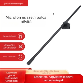 Rich Többcélú kereszthordozó mikrofonhoz és okostelefonhoz, állítható, fém/plasztik