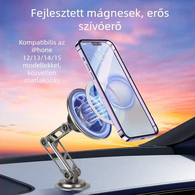 Coolred Autótelefon-tartó – ötvözet, anti‑rezgés, elektroplakált felület