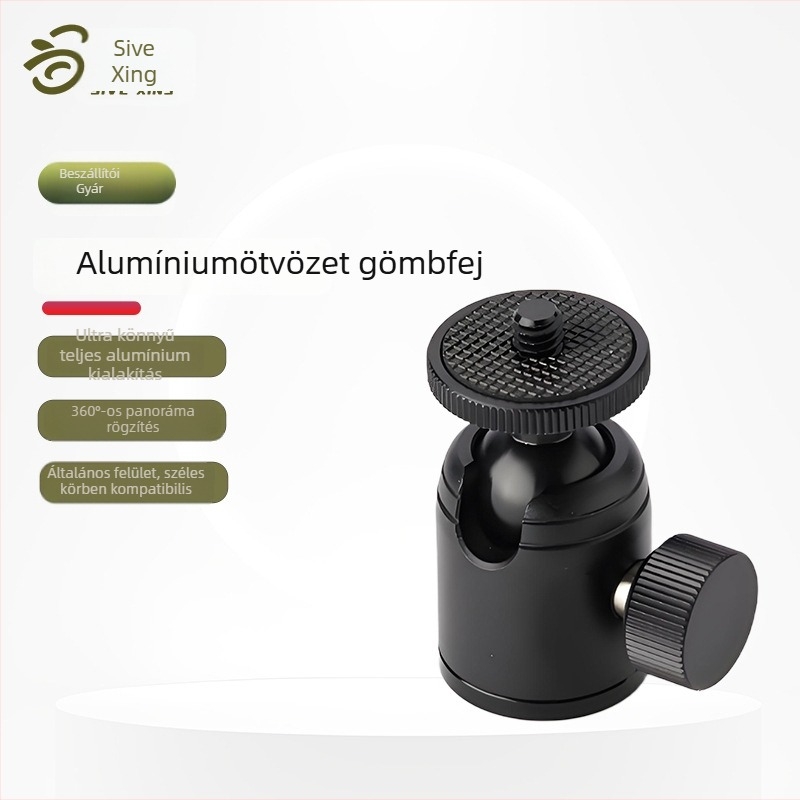 Élő közvetítésre szánt állványfej, alumíniumötvözet, modell K-18, teherbírás 2–5 kg