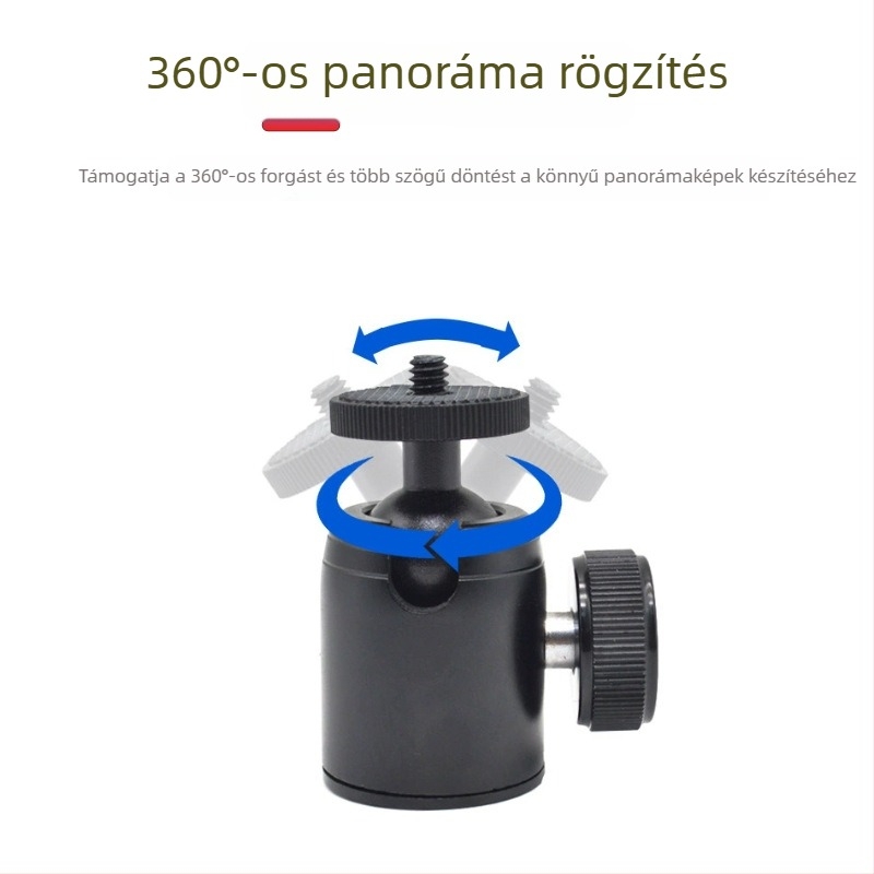 Élő közvetítésre szánt állványfej, alumíniumötvözet, modell K-18, teherbírás 2–5 kg