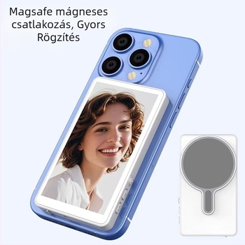 Okostelefonhoz készült osztott képernyős eszköz – mágneses selfie, ABS-ház, Bluetooth-támogatás, minden modellhez kompatibil