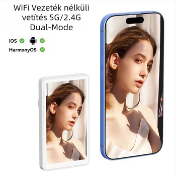 Okostelefonhoz készült osztott képernyős eszköz – mágneses selfie, ABS-ház, Bluetooth-támogatás, minden modellhez kompatibil