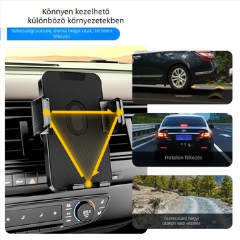 CA-01 autóventilációs telefonállvány, ABS és szilikon gél, univerzális, magáncímke testreszabására