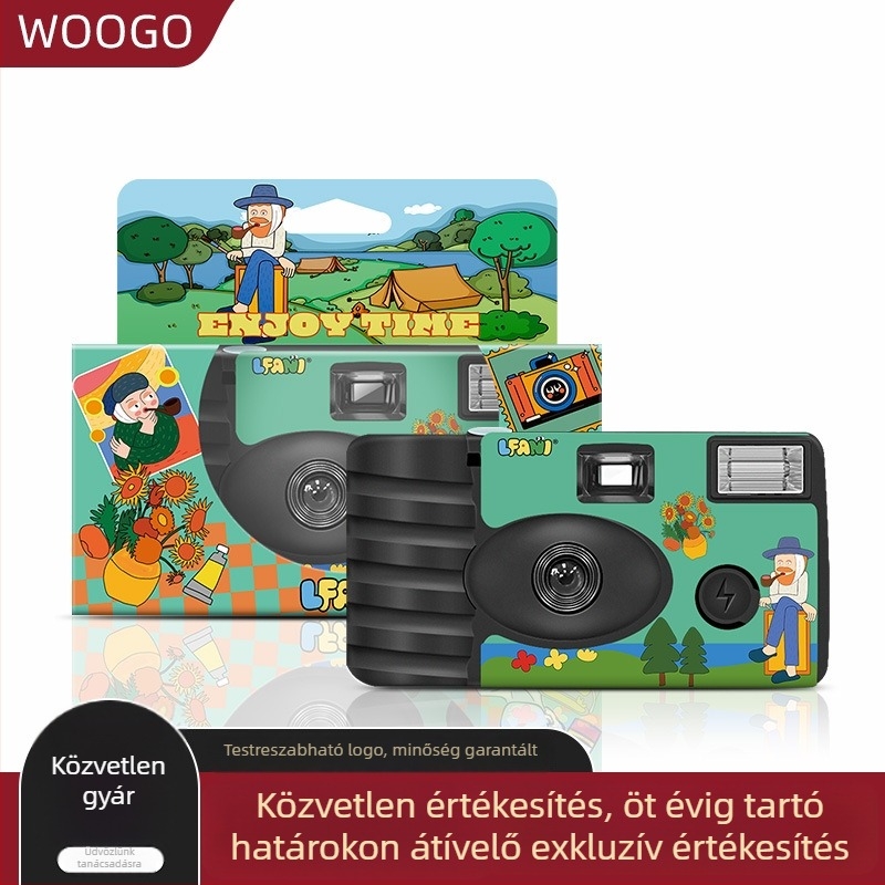 Woogo egyszer használatos filmmkamera (ABS test; film-tárolás; 3500 pixeles felbontás)