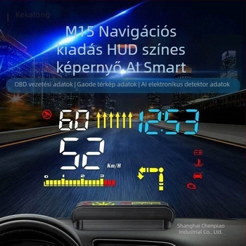 Univerzális autó HUD HD OBD kijelző, lebegő projektor-kijelző, vezeték nélküli Bluetooth mikrofon