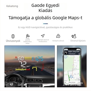 Univerzális autó HUD HD OBD kijelző, lebegő projektor-kijelző, vezeték nélküli Bluetooth mikrofon