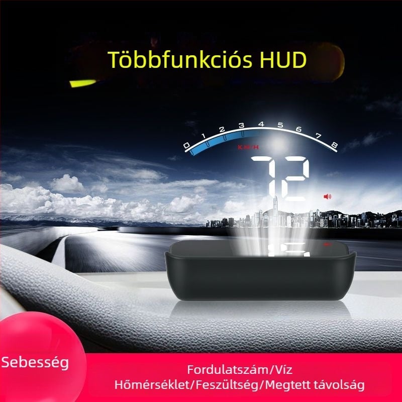 Univerzális autó HUD HD OBD kijelző, lebegő projektor-kijelző, vezeték nélküli Bluetooth mikrofon