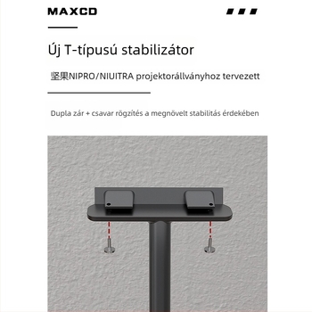 MAXCD Vetítőállvány N1Spro/Ultra‑hoz – alumíniumötvözet, T‑alakú talpállvány, kábelkezeléssel