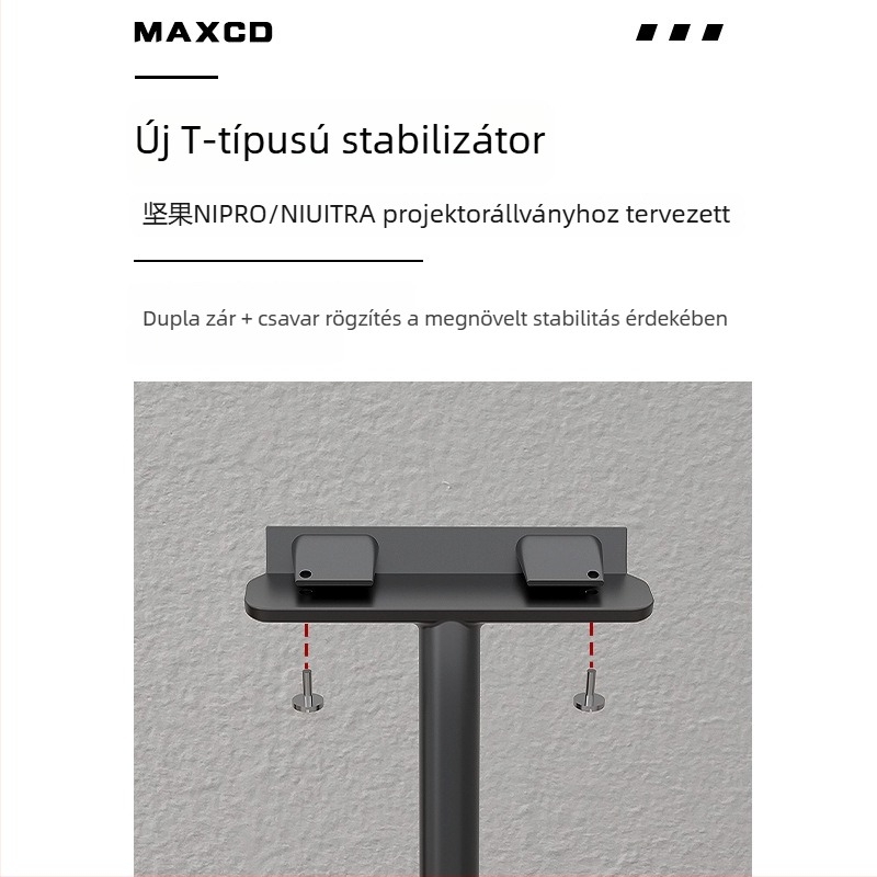 MAXCD Vetítőállvány N1Spro/Ultra‑hoz – alumíniumötvözet, T‑alakú talpállvány, kábelkezeléssel