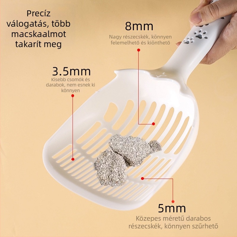 Nagy macskaalom lapát – univerzális macska- és kutya számára, alkalmas ásványi és tofu homokra