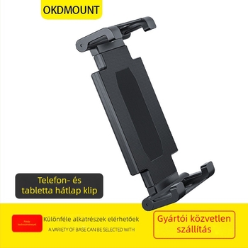 Universális autó tabletát és telefontartó, összecsukható hátsó klipsz, modell 23562585244, anyagok: mérnöki műanyag, alumíniumötvözet, gumi, testreszabás támogatott