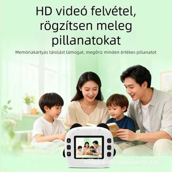 Gyerekeknek szánt azonnali nyomtatós kamera, fotókat és videókat készít, WiFi-n keresztül közvetlenül nyomtat telefonra (Model KX-13, 2,4 hüvelykes LCD, 12MP, 3 órás akkumulátor)