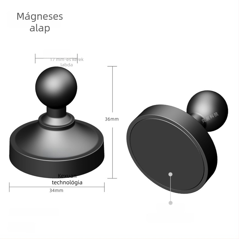Lazy stand autós telefon-tartó alumíniumötvözetből, 3M ragasztó, 360° forgás