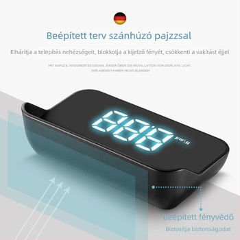 Autó HUD Head-Up Display OBD többfunkciós, sebesség és vízhőmérséklet, üvegprojekció, HD minőség