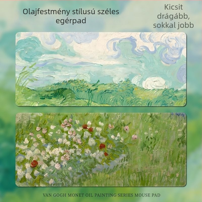 Monet Water Lily irodai pad — csuklótámasz, természetes gumi, hőtranszfer nyomtatás