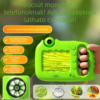 Green Horse Q4 Gyerekek Kézi Mikroszkópos Kamera — 40MP+, 2.0 hüvelykes LCD, TF-kártya, Videó és fénykép