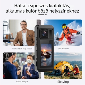 Mellkason viselhető HD testkamera külső helyszíni értekezletekhez és munka nyilvántartásához — modell A-200, egyetlen kamera, 2025-ös megjelenés