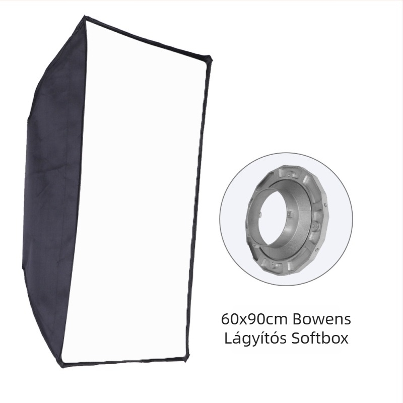 Softbox fénykészülék Baorong bajonettes csatlakozással; alumínium ötvözet váz; maximális teher 2-5 kg; súly 1,2 kg