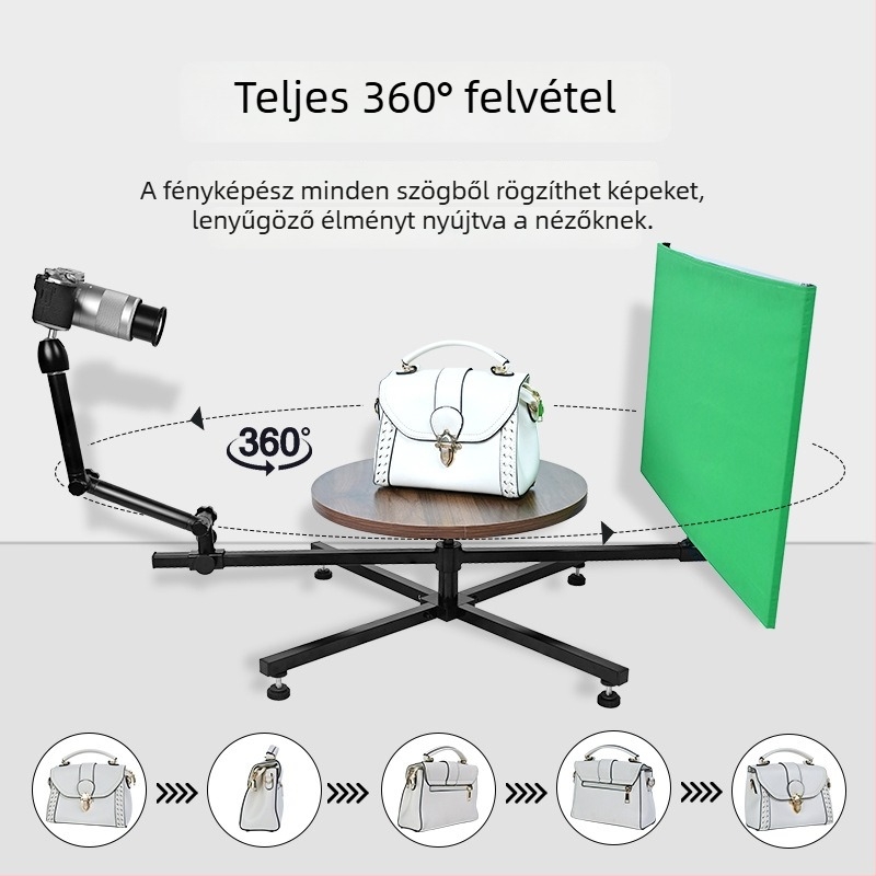 360 fokos forgó kamera platform magnézium ötvözetből fotózáshoz és videózáshoz