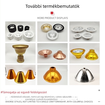 Alumínium stúdió vaku lámpaernyő héja – forgónyomott kivitel, magas visszaverő felület, bajonet csatlakozó interfész, Hangyue