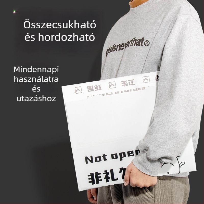 Összecsukható, egyszer használatos macskaalom-tál kültéri használatra, vízálló, extra nagy, utazáshoz hordozható