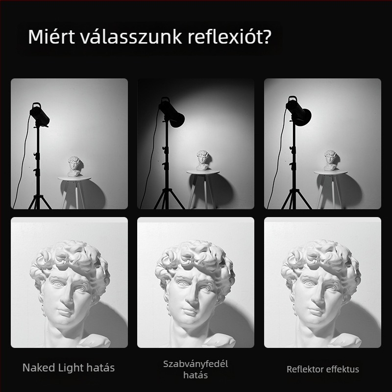 Fényreflektáló berendezés Zhijie SN-23 Baorongkou stúdiófényhez, alumíniumötvözet