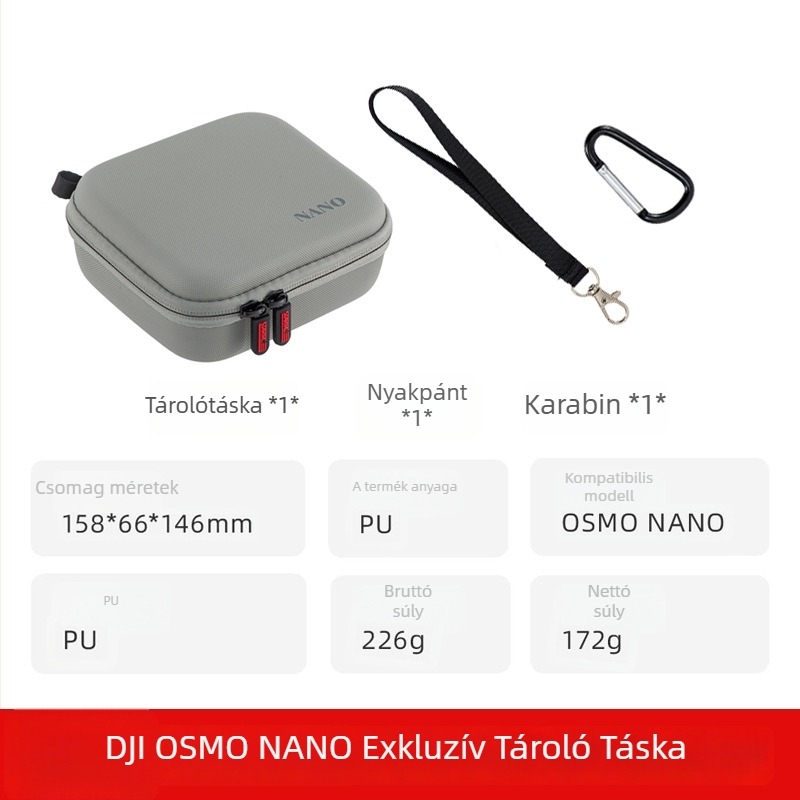DJI Osmo Nano védőtok – hordozható, vízálló tároló doboz sportkamerához