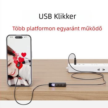 USB képernyő kattintó telefonom élő közvetítéshez – mini automat kattintó, műanyag test, általános stílus, testreszabás támogatott