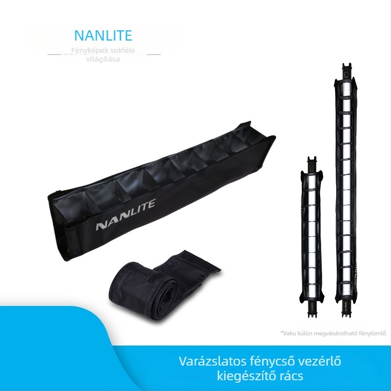 Nanlite Soft Light kiegészítő grille baffle-rel (15C/30C) professzionális fotózásra; támogatja az egy darabos elosztást