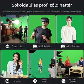 Háttérkendő stúdiófotózáshoz – zöld képernyő Light and Shadow