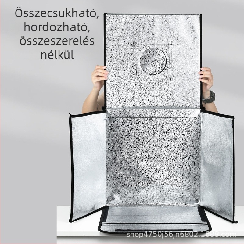 Kis LED fotóstúdió világító doboz puha anyaggal, 40/50/60/70 beállítások személyes fotózásra