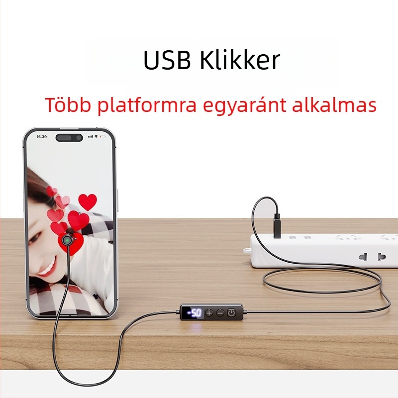 USB automata kattintó a telefonképernyőhöz – élő közvetítésre alkalmas eszköz, műanyag, Magic Research márka, testreszabás támogatott