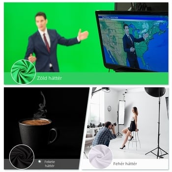 Photography soft light box set – Kalin professzionális fotókészlet – softbox, stúdiófolyamatos világítás, háttérkeret és ernyőlámpa; súly 8 kg