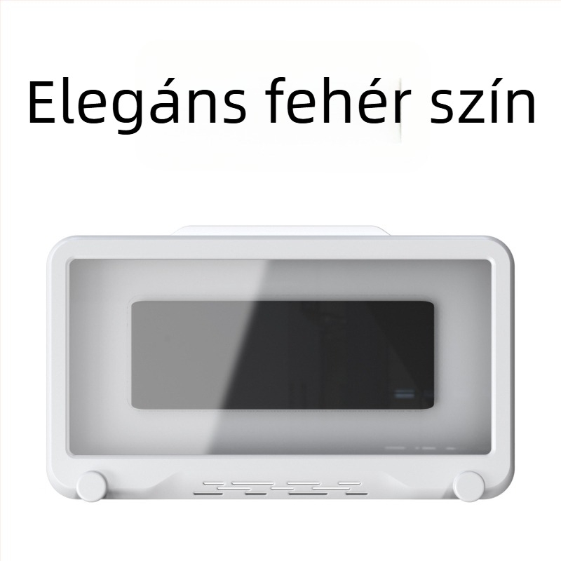 Fürdőszobai forgó telefontartó, vízálló, falra szerelhető, műanyag