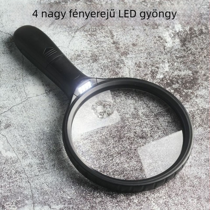 30x kézi olvasó, megvilágítva, olvasáshoz, időseknek, HD nagyító