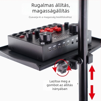 Élő közvetítéshez tervezett tartó, ABS műanyagból, univerzális stílus, testreszabás támogatott
